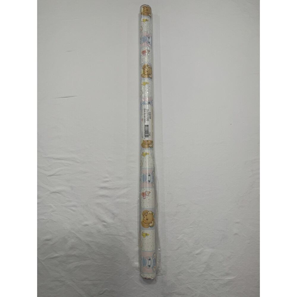 VINTAGE Hallmark Kids Baby Wrapping Paper NEW ROLL 15 SQ FT